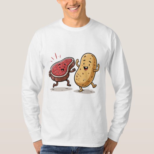 肉とポテト Tシャツ (正面)