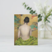 肉と金ゴールドの勉強 | ウィリアムメリットチェイス ポストカード (スタンド正面)