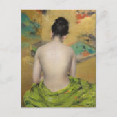 肉と金ゴールドの勉強 | ウィリアムメリットチェイス ポストカード (正面)