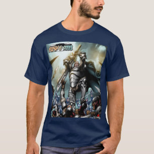 肉と鋼V1デザインネイビークラシックTシャツ Tシャツ