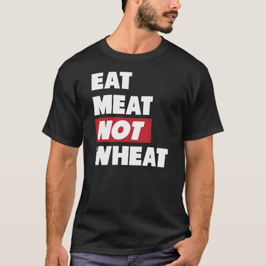 肉ないムギを食べて下さい Tシャツ (正面)