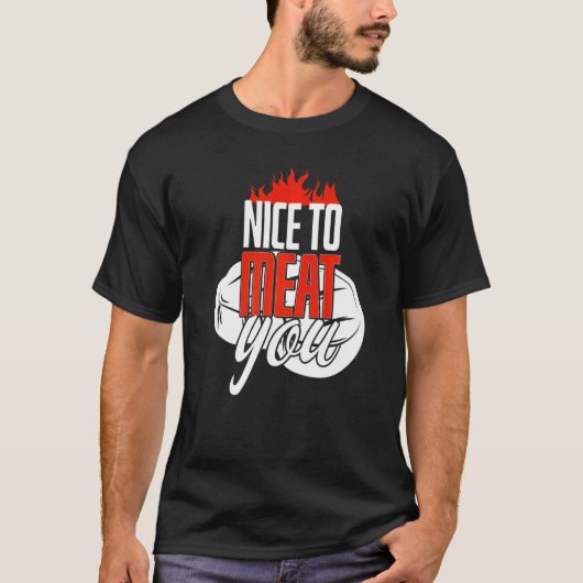 肉にカッコいい優しいビーフ肉屋 Tシャツ (正面)