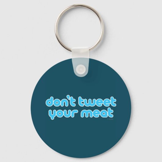 肉のキーチェーンをツイートしない キーホルダー (正面)