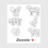 肉の切り身 シール (シート)