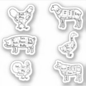 肉の切り身 シール (正面)
