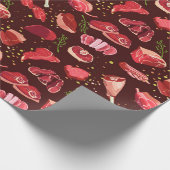 肉の模様 ラッピングペーパー (角)