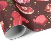 肉の模様 ラッピングペーパー (ロールコーナー)