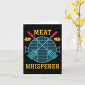 肉の泡立おもしろいて燻製肉グリルBbqシェフ カード (黄色い花)