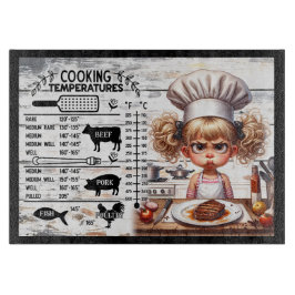 肉の調理温度ガイド - かわいい子どものシェフ カッティングボード