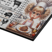 肉の調理温度ガイド - かわいい子どものシェフ カッティングボード (角)