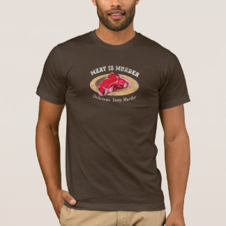 肉はおいしい殺害-風味がよい殺害です Tシャツ