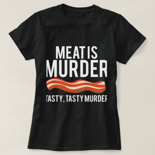 肉は殺人おいしい殺人シャツBBQグリリ Tシャツ (デザイン正面)