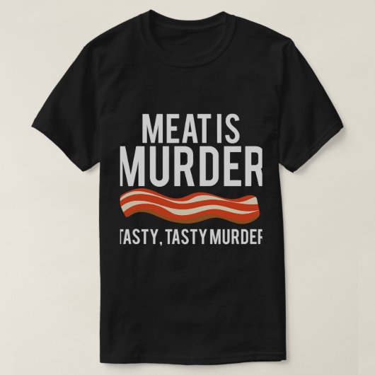 肉は殺人おいしい殺人シャツBBQグリリ Tシャツ (デザイン正面)