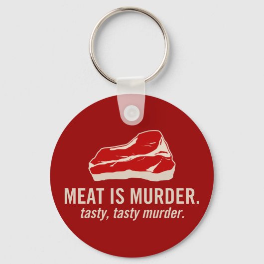 肉は殺人だ、おいしい殺人 キーホルダー (正面)