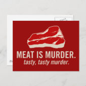 肉は殺人だ、おいしい殺人 ポストカード (正面/裏面)