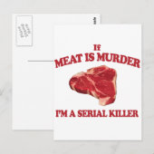 肉は殺人だ ポストカード (正面/裏面)