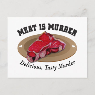 肉は殺人である – おいしい、おいしい殺人 ポストカード