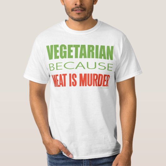 肉は殺人である – アンチ – 肉 Tシャツ (正面)