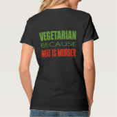 肉は殺人である – アンチ – 肉 Tシャツ (裏面)