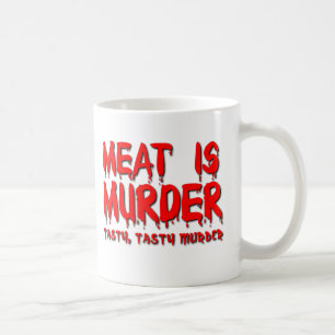 肉は殺人です 面白いマグカップ 冗談 コーヒーマグカップ