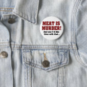 肉は殺人！でもフライドポテト付きでお願いします 缶バッジ (インサイチュ)