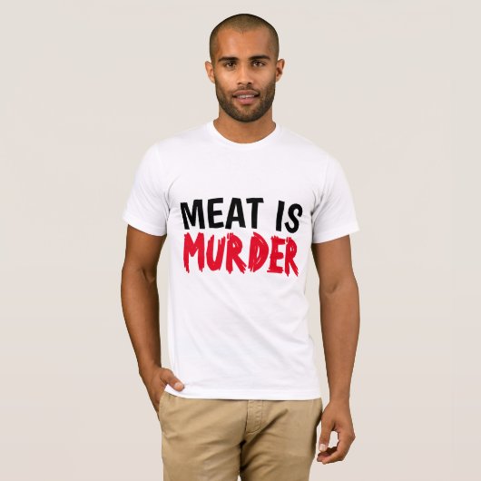 肉は殺人Tシャツ Tシャツ (正面フル)