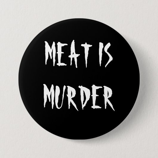 肉は殺害です 缶バッジ (正面)