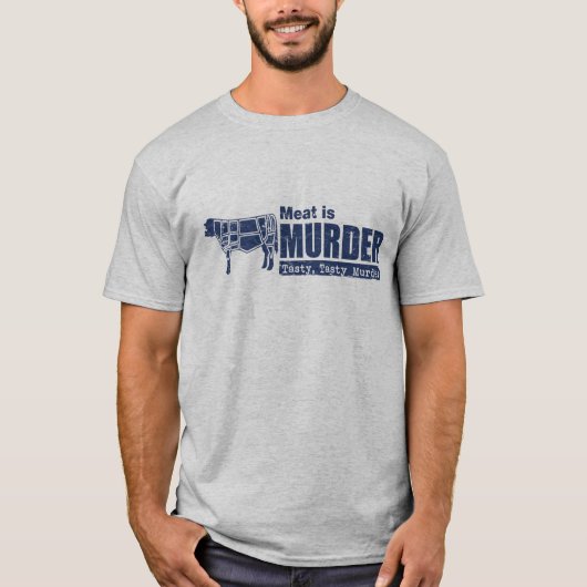 肉は殺害です Tシャツ (正面)