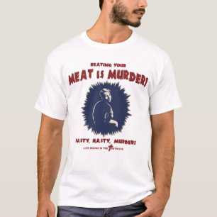 …肉は殺害です Tシャツ