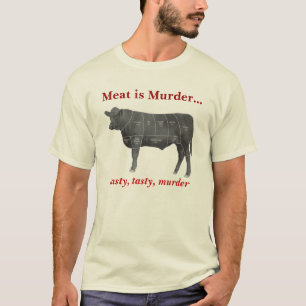 肉は殺害-アンガスです Tシャツ