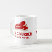 肉は殺害、風味がよい殺害です コーヒーマグカップ (正面左)