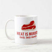 肉は殺害、風味がよい殺害です コーヒーマグカップ (左)
