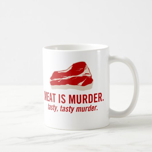 肉は殺害、風味がよい殺害です コーヒーマグカップ (右)