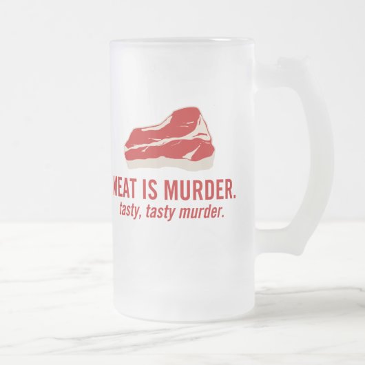 肉は殺害、風味がよい殺害です フロストグラスビールジョッキ (右)
