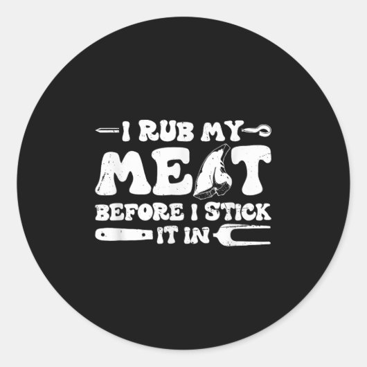 肉をこする前に_Bbqに刺す ラウンドシール (正面)