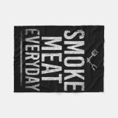 肉を毎日吸う フリースブランケット (正面(横))