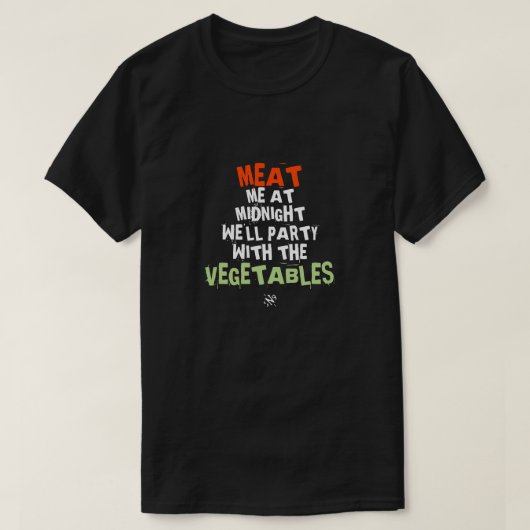 肉を私と野菜Tシャツ Tシャツ (デザイン正面)