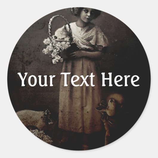 肉を食い殺す羊のように落ちる ラウンドシール (正面)