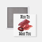 「肉を食べて良かった!」 非常識な磁石デザイン マグネット (正面/裏面)