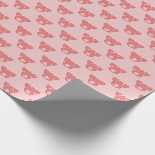 肉カスタム事業の豚ヘッドシルエット ラッピングペーパー (角)