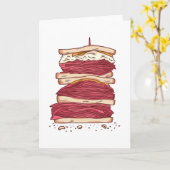 肉サンドイッチ カード (黄色い花)