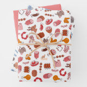 肉シーフード農家市場の家禽在庫 ラッピングペーパーシート (インサイチュ)