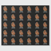 肉ステーキプンおもしろいダークBGを信頼できる ラッピングペーパー (フラット)