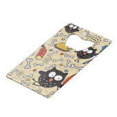 肉パターンを持つフクロウ クレジットカード栓抜き (裏面アングル)