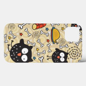 肉パターンを持つフクロウ Case-Mate iPhoneケース (裏面 (横))