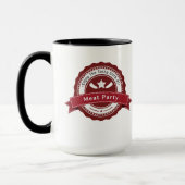 肉パーティーの大きいマグ マグカップ (左)