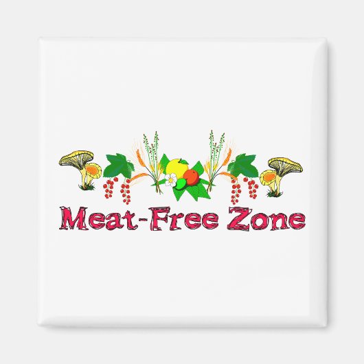 肉フリーゾーン マグネット (正面)