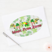 肉フリーゾーン 楕円形シール (封筒)