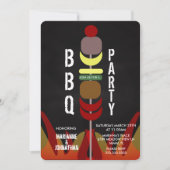 肉串BBQ調理師アウトパーティの招待状 招待状 (正面)