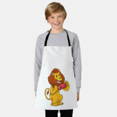 肉付きライオン エプロン (着用した状態)